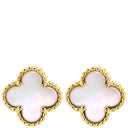 ヴァンクリーフアーペル Van Cleef & Arpels スウィート アルハンブラ VCARA44800 イエローゴールド×ホワイト K18YG マザーオブパール ピアス Au750 18K マザーオブパール シェル