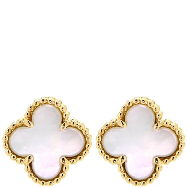ヴァンクリーフアーペル Van Cleef & Arpels スウィート アルハンブラ VCARA44800 イエローゴールド×ホワイト K18YG マザーオブパール ピアス Au750 18K マザーオブパール シェル
