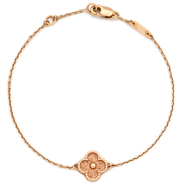 ヴァンクリーフアーペル Van Cleef & Arpels スウィート アルハンブラ VCARO8DC00 ピンクゴールド K18PG ブレスレット Au750 18K RG テクスチャード加工