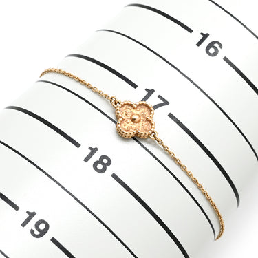 ヴァンクリーフアーペル Van Cleef & Arpels スウィート アルハンブラ VCARO8DC00 ピンクゴールド K18PG ブレスレット Au750 18K RG テクスチャード加工