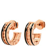 ブルガリ BVLGARI ロック 357567 ピンクゴールド K18PG ブラックセラミック ピアス B-zero1 BVLGARI Au750 18K 18金 ブラックセラミック