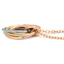 カルティエ Cartier トリニティ ペンダント イエローゴールドXピンクゴールドXホワイトゴールド K18PG K18YG K18WG ダイヤモンド ネックレス 3カラー 18金 750 3連 5Pダイヤモンド