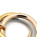 カルティエ Cartier トリニティ イエローゴールド×ピンクゴールド×ホワイトゴールド K18PG K18YG K18WG ダイヤモンド ネックレス Cartier スリーカラー18金 750 3連 1Pダイヤ