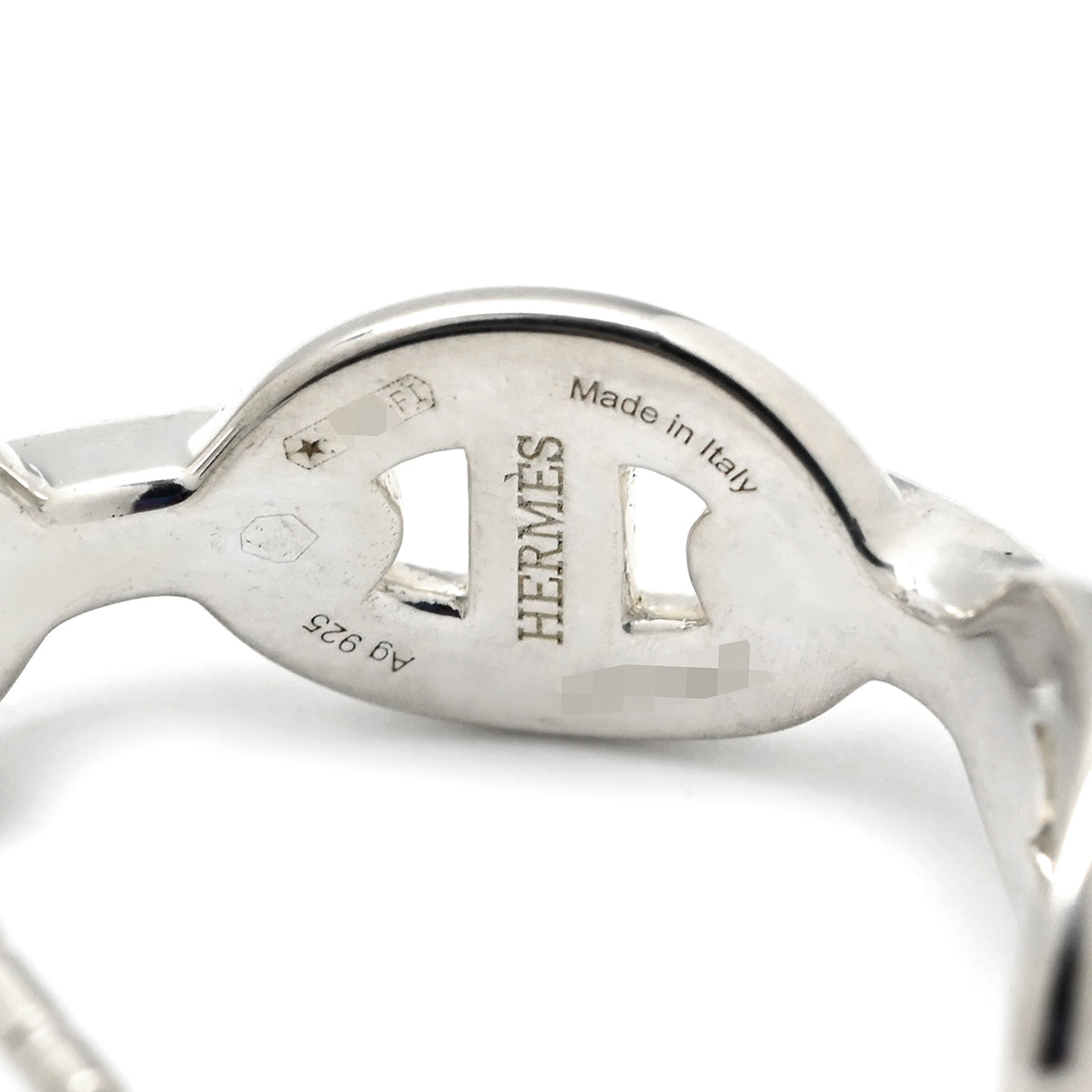 エルメス HERMES シェーヌダンクル アンシェネ フープピアス シルバー