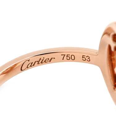 カルティエ Cartier ロゴ ドゥーブルC ダイヤ B4093200 ピンクゴールド K18PG ダイヤモンド #53(JP13) リング 指輪 750 18K PG 12.5号