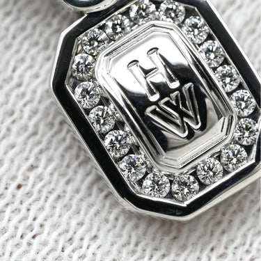 ハリーウィンストン Harry Winston HWロゴ ペンダント PEPSWAC16HWL ホワイトゴールド K18WG ダイヤモンド ピンクサファイア ネックレス Au750 K18 ダイヤ ピンクサファイア