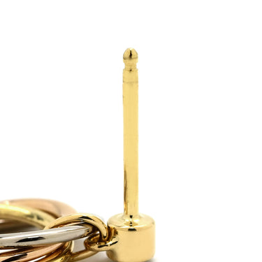 カルティエ Cartier トリニティ ダイヤ ホワイトゴールド×イエローゴールド×ピンクゴールド K18YG K18PG K18WG ダイヤモンド ピアス 1P 1粒 750 18K スリーカラー ブリリアントカット