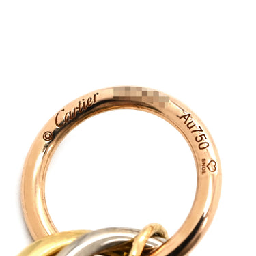 カルティエ Cartier トリニティ ダイヤ ホワイトゴールド×イエローゴールド×ピンクゴールド K18YG K18PG K18WG ダイヤモンド ピアス 1P 1粒 750 18K スリーカラー ブリリアントカット