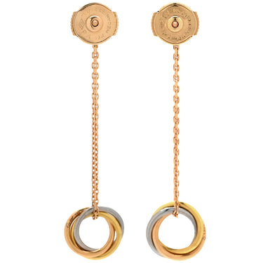 カルティエ Cartier トリニティ 1Pダイヤ ホワイトゴールド×イエローゴールド×ピンクゴールド K18YG K18PG K18WG ダイヤモンド ピアス 3カラー 18K 750AU ドロップ スイング