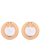 ティファニー Tiffany & Co T マザーオブパール サークル ピアス 66886034 ローズゴールド K18PG マザーオブパール ピアス ピンクゴールド 750 18K 18金