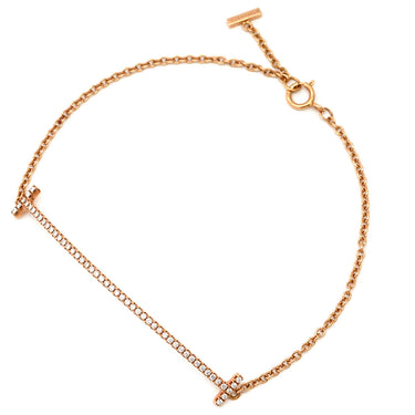 ティファニー Tiffany & Co Tスマイル ダイヤ ラージ 60150749 ローズゴールド K18PG ダイヤモンド ブレスレット ピンクゴールド 750 18K RG パヴェダイヤ