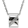ショーメ CHAUMET リアン エヴィダンス ペンダント ホワイトゴールド K18WG ダイヤモンド ネックレス Chaumet ダイヤ クロスモチーフ シリンダーフォルム