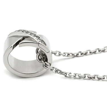 ショーメ CHAUMET リアン エヴィダンス ペンダント ホワイトゴールド K18WG ダイヤモンド ネックレス Chaumet ダイヤ クロスモチーフ シリンダーフォルム