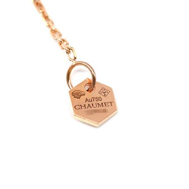 ショーメ CHAUMET ビー マイ ラブ ペンダント 083983 ピンクゴールド K18PG ダイヤモンド ネックレス Chaumet Bee My Love ダイヤ 5粒 ハニカムモチーフ