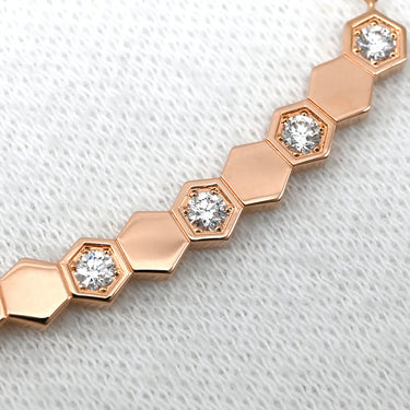 ショーメ CHAUMET ビー マイ ラブ ペンダント 083983 ピンクゴールド K18PG ダイヤモンド ネックレス Chaumet Bee My Love ダイヤ 5粒 ハニカムモチーフ