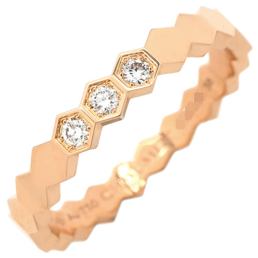 ショーメ CHAUMET ビー ドゥ ショーメ ダイヤ3石 083361-058 ピンクゴールド K18PG ダイヤモンド #58(JP18) リング 指輪 ビーマイラブ ハニカム 17.5号