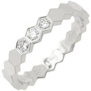 ショーメ CHAUMET ビー ドゥ ショーメ ハニカム 083360-054 ホワイトゴールド K18WG ダイヤモンド #54 リング 指輪 Bee My Love 3P 3石 3粒 ダイヤ 14号