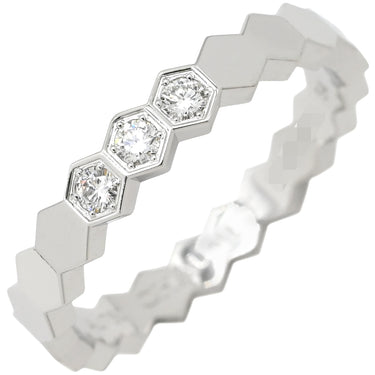 ショーメ CHAUMET ビー ドゥ ショーメ ハニカム 083360-054 ホワイトゴールド K18WG ダイヤモンド #54 リング 指輪 Bee My Love 3P 3石 3粒 ダイヤ 14号