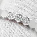 ショーメ CHAUMET ビー ドゥ ショーメ ハニカム 083360-054 ホワイトゴールド K18WG ダイヤモンド #54 リング 指輪 Bee My Love 3P 3石 3粒 ダイヤ 14号