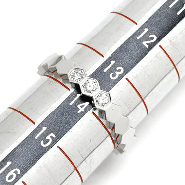 ショーメ CHAUMET ビー ドゥ ショーメ ハニカム 083360-054 ホワイトゴールド K18WG ダイヤモンド #54 リング 指輪 Bee My Love 3P 3石 3粒 ダイヤ 14号
