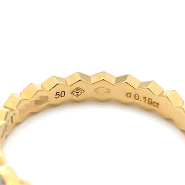 ショーメ CHAUMET ビー ドゥ ショーメ ダイヤ 081932-050 イエローゴールド K18YG ダイヤモンド #50(JP10) リング 指輪 ビーマイラブ ハニカム 9.5号
