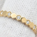 ショーメ CHAUMET ビー ドゥ ショーメ ダイヤ 081932-050 イエローゴールド K18YG ダイヤモンド #50(JP10) リング 指輪 ビーマイラブ ハニカム 9.5号