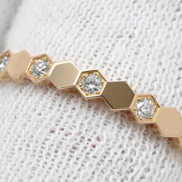 ショーメ CHAUMET ビー ドゥ ショーメ ダイヤ 081933-055 ピンクゴールド K18PG ダイヤモンド #55(JP15) リング 指輪 ビーマイラブ ハニカム 14.5号