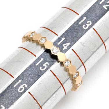ショーメ CHAUMET ビー ドゥ ショーメ ダイヤ 081933-055 ピンクゴールド K18PG ダイヤモンド #55(JP15) リング 指輪 ビーマイラブ ハニカム 14.5号