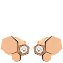 ショーメ CHAUMET ビー ドゥ ショーメ ダイヤ 083985-000 ピンクゴールド K18PG ダイヤモンド ピアス 1石 ビーマイラブ ハニカム