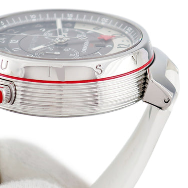 腕時計 ルイヴィトン LOUIS VUITTON タンブール グラフィット クロノグラフ Q1A40 自動巻き メンズ GMT デイト スモールセコンド
