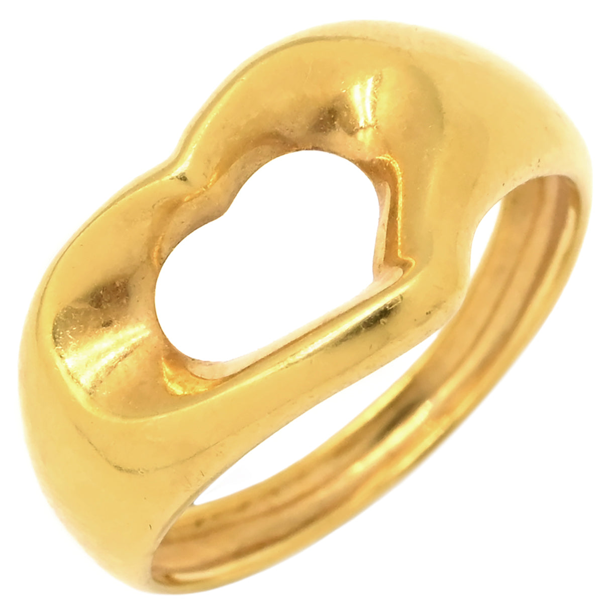 ティファニー Tiffany & Co オープンハート イエローゴールド リング