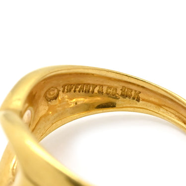 ティファニー Tiffany & Co オープンハート イエローゴールド K18YG リング 指輪 T＆Co. 750 18K 18金 YG エルサ ペレッティ 8号