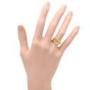 ティファニー Tiffany & Co オープンハート イエローゴールド K18YG リング 指輪 T＆Co. 750 18K 18金 YG エルサ ペレッティ 8号