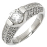 ノンブランド NON BRAND ダイヤモンド 0.909ct 0.70ct デザインリング プラチナシルバー Pt900 ダイヤモンド リング 指輪 パヴェ プラチナ900 ラウンドブリリアント パヴェ 12号