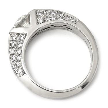 ノンブランド NON BRAND ダイヤモンド 0.909ct 0.70ct デザインリング プラチナシルバー Pt900 ダイヤモンド リング 指輪 パヴェ プラチナ900 ラウンドブリリアント パヴェ 12号