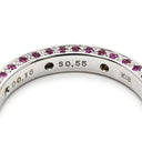 エカテリーナ Ekaterina フルエタニティ ダイヤモンド ピンクサファイア ホワイトゴールド×ピンク K18WG ダイヤモンド ピンクサファイア リング 指輪 WG Au750 パヴェ 希少 12号