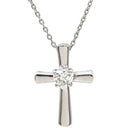 スタージュエリー STAR JEWELRY 1XN0415 プラチナシルバー Pt950 ダイヤモンド ネックレス プラチナ ハートシェイプ ダイヤ クロスネックレス 0.15ct