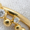 4℃ 4℃ ダブルループ ダイヤ イエローゴールド K18YG ダイヤモンド リング 指輪 K18YG Au750 18K 18金 3P 3石 3粒 ステラ 星座モチーフ 2連 2重 9.5号