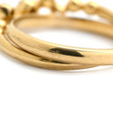 4℃ 4℃ ダブルループ ダイヤ イエローゴールド K18YG ダイヤモンド リング 指輪 K18YG Au750 18K 18金 3P 3石 3粒 ステラ 星座モチーフ 2連 2重 9.5号