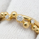 4℃ 4℃ ダブルループ ダイヤ イエローゴールド K18YG ダイヤモンド リング 指輪 K18YG Au750 18K 18金 3P 3石 3粒 ステラ 星座モチーフ 2連 2重 9.5号