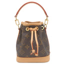 ルイヴィトン Louis Vuitton ナノ ノエ M81266 モノグラム モノグラムキャンバス 2WAYバッグ ゴールド金具 ショルダーバッグ ハンドバッグ 茶