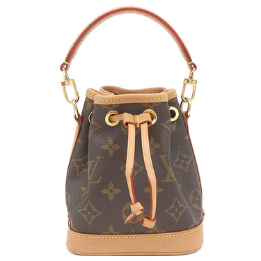 ルイヴィトン Louis Vuitton ナノ ノエ M81266 モノグラム モノグラムキャンバス 2WAYバッグ ゴールド金具 ショルダーバッグ ハンドバッグ 茶