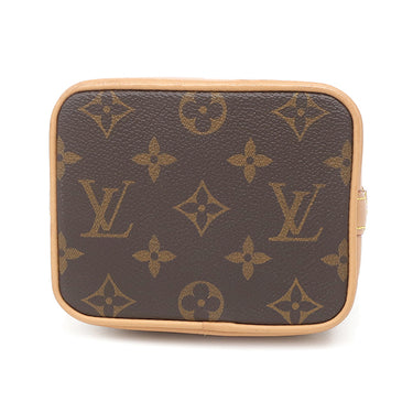 ルイヴィトン Louis Vuitton ナノ ノエ M81266 モノグラム モノグラムキャンバス 2WAYバッグ ゴールド金具 ショルダーバッグ ハンドバッグ 茶