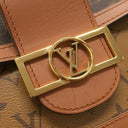 ルイヴィトン LOUIS VUITTON ドーフィーヌ MM M44391 ブラウン×ベージュ レザー モノグラムキャンバス モノグラムリバースキャンバス ショルダーバッグ ゴールド金具 茶 チェーンショルダー
