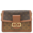 ルイヴィトン LOUIS VUITTON ドーフィーヌ MM M44391 ブラウン×ベージュ レザー モノグラムキャンバス モノグラムリバースキャンバス ショルダーバッグ 茶 チェーンショルダー