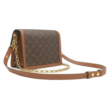 ルイヴィトン LOUIS VUITTON ドーフィーヌ MM M44391 ブラウン×ベージュ レザー モノグラムキャンバス モノグラムリバースキャンバス ショルダーバッグ 茶 チェーンショルダー
