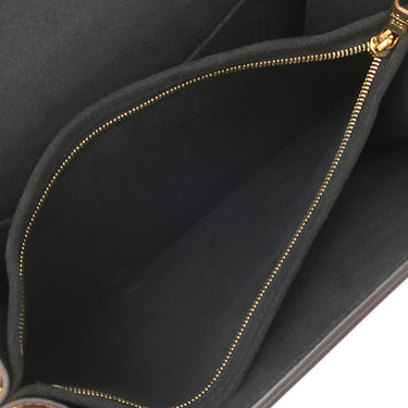 ルイヴィトン LOUIS VUITTON ドーフィーヌ MM M44391 ブラウン×ベージュ レザー モノグラムキャンバス モノグラムリバースキャンバス ショルダーバッグ ゴールド金具 茶 チェーンショルダー