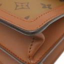 ルイヴィトン LOUIS VUITTON ドーフィーヌ MM M44391 ブラウン×ベージュ レザー モノグラムキャンバス モノグラムリバースキャンバス ショルダーバッグ ゴールド金具 茶 チェーンショルダー