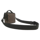ルイヴィトン LOUIS VUITTON クエスト メッセンジャー M46973 モノグラムマカサー モノグラムマカサー ショルダーバッグ マットブラック金具 茶 黒