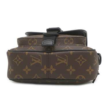 ルイヴィトン LOUIS VUITTON クエスト メッセンジャー M46973 モノグラムマカサー モノグラムマカサー ショルダーバッグ マットブラック金具 茶 黒